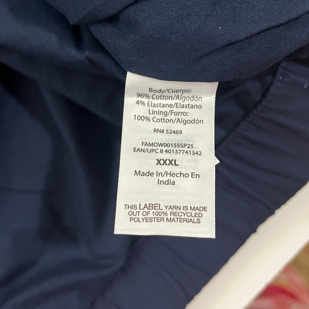 Free Assembly Coach Jacket Men 3XL Navy Blue Cotton Stretch Coastal Preppy - Picture 13 of 15